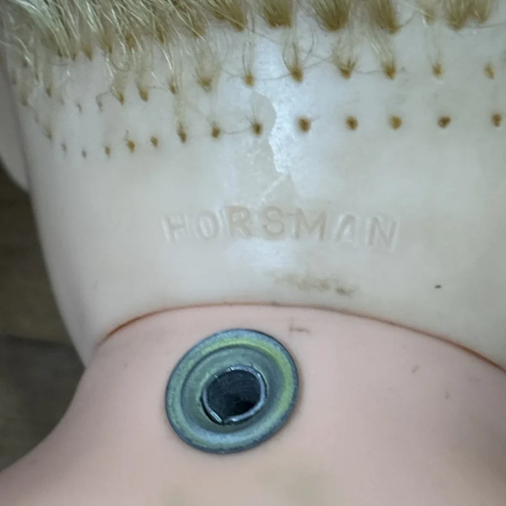 Vintage Horsman Doll Blonde Rooted Hair Sleep Eyes Vinyl Body TLC 1950s 1960s
